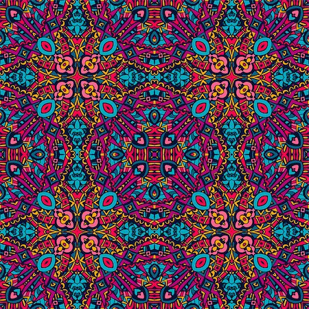 Abstract geometric background. Mosaics tiled retro vintage vector seamless pattern Stockbilder - Microstock & Abonnement, Bildnummer: 400-09048455