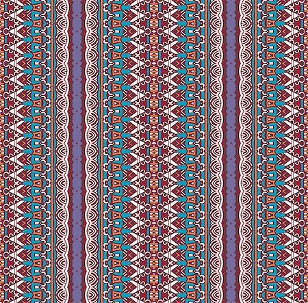 ethnic tribal festive pattern for fabric. Abstract geometric colorful seamless pattern ornamental. Mexican design Stockbilder - Microstock & Abonnement, Bildnummer: 400-09048451