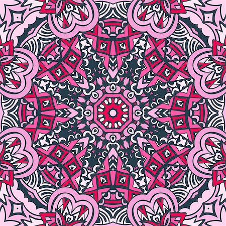 abstract mosaic tiles seamless pattern ornamental. cute pink vintage background Stockbilder - Microstock & Abonnement, Bildnummer: 400-09048452