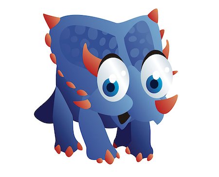 simsearch:400-08956391,k - cute triceratops cartoon Stock Photo - Budget Royalty-Free & Subscription, Code: 400-09048529