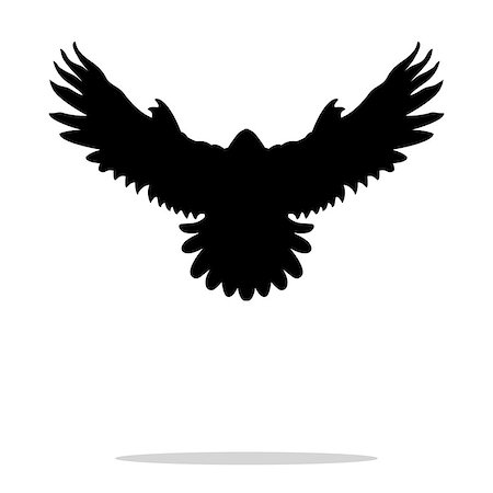 peregrine - Falcon bird black silhouette animal. Vector Illustrator. Stock Photo - Budget Royalty-Free & Subscription, Code: 400-09048680