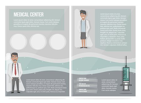 Medical Brochure Design Template. The characters of doctors woman and man. Foto de stock - Super Valor sin royalties y Suscripción, Código: 400-09048706