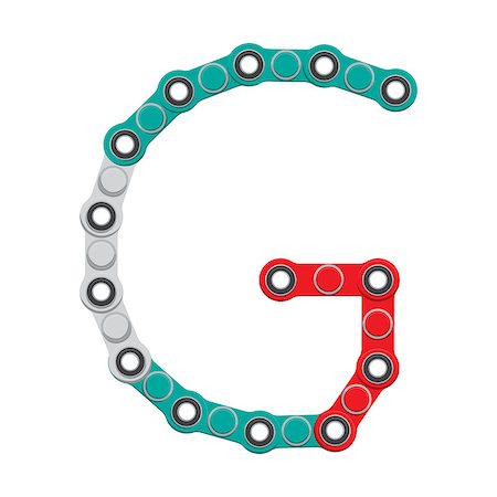 simsearch:400-04066144,k - Alphabet from the New popular anti-stress toy Spinner. Letter G. Vector Illustration. EPS10 Stock Photo - Budget Royalty-Free & Subscription, Code: 400-09048840