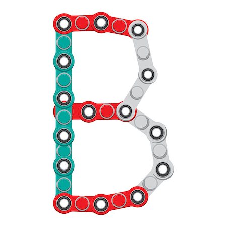 simsearch:400-04066144,k - Alphabet from the New popular anti-stress toy Spinner. Letter B. Vector Illustration. EPS10 Stock Photo - Budget Royalty-Free & Subscription, Code: 400-09048865