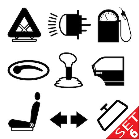 simsearch:400-04118804,k - Car part icon set 6. Vector Illustration EPS8. Photographie de stock - Aubaine LD & Abonnement, Code: 400-09048893