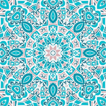 cute vintage doodle pattern. abstract ethnic seamless medallion pattern Photographie de stock - Aubaine LD & Abonnement, Code: 400-09049083