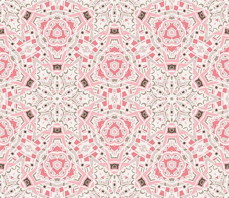 pink star mosaic tiles. geometric seamless pattern background Stockbilder - Microstock & Abonnement, Bildnummer: 400-09049396