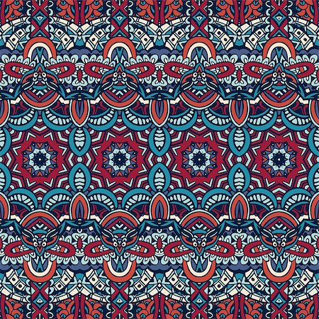 ethnic geometric striped seamless tribal pattern. Folk ornamental textile seamless pattern Photographie de stock - Aubaine LD & Abonnement, Code: 400-09049408