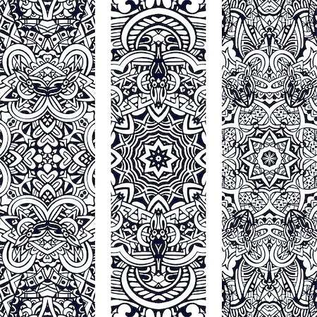 indian floral paisley banners. Ethnic Mandala ornament. best for textile, greeting card, coloring book, bookmarks, fabrick Stockbilder - Microstock & Abonnement, Bildnummer: 400-09049400