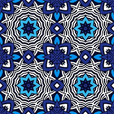 seamless ornamental vector tiles pattern for fabric with star Photographie de stock - Aubaine LD & Abonnement, Code: 400-09049402