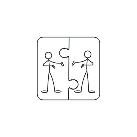 simsearch:400-04722985,k - Cartoon icon of sketch stick figure men in cute miniature scenes. Fotografie stock - Microstock e Abbonamento, Codice: 400-09049429