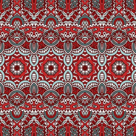 Vector Ethnic Abstract Seamless Festive pattern background ornamental Stockbilder - Microstock & Abonnement, Bildnummer: 400-09049505