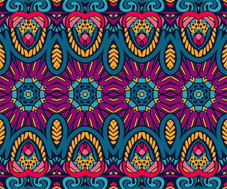 simsearch:400-08966083,k - ethnic tribal festive pattern for fabric. Abstract geometric colorful seamless pattern ornamental. Mexican design Stockbilder - Microstock & Abonnement, Bildnummer: 400-09049503