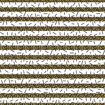 Glitter stripes and black thin particles seamless vector pattern. Stock Photo - Budget Royalty-Free & Subscription, Code: 400-09049531