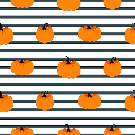 simsearch:400-05709481,k - Halloween pumpkin vector seamless striped pattern. Orange pumpkins on striped blue and white background. Stock Photo - Budget Royalty-Free & Subscription, Code: 400-09049545