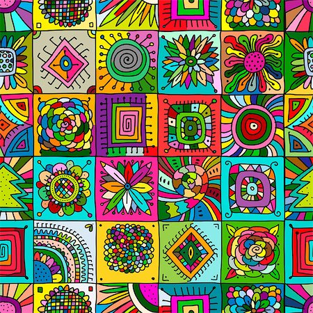 Abstract geometric seamless pattern for your design. Vector illustration Stock Photo - Budget Royalty-Free & Subscription, Code: 400-09049712