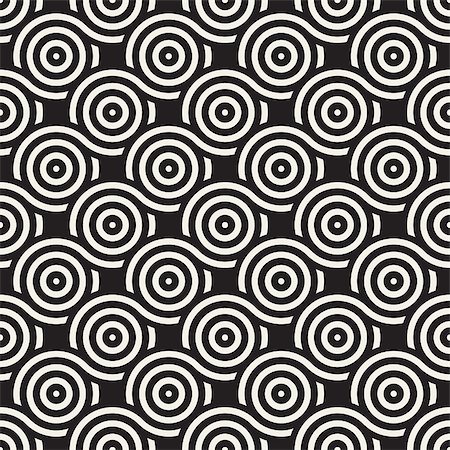 simsearch:400-08807079,k - Vector seamless geometric pattern composed with circles and lines. Modern stylish rounded stripes texture. Repeating abstract decorative background Stock Photo - Budget Royalty-Free & Subscription, Code: 400-09049760