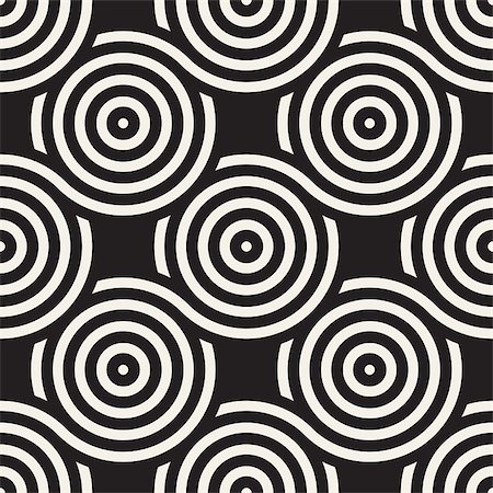 simsearch:400-08807079,k - Vector seamless geometric pattern composed with circles and lines. Modern stylish rounded stripes texture. Repeating abstract decorative background Stock Photo - Budget Royalty-Free & Subscription, Code: 400-09049761