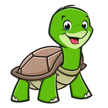 simsearch:400-09049781,k - Vector illustration of a cutely smiling cartoon baby turtle Foto de stock - Super Valor sin royalties y Suscripción, Código: 400-09049781