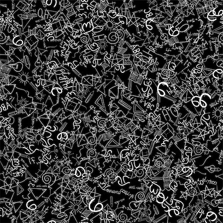 simsearch:400-07038979,k - abstract vector school doodles seamless pattern Stockbilder - Microstock & Abonnement, Bildnummer: 400-09049926