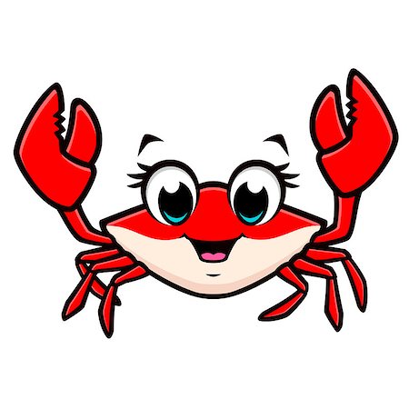 Vector illustration of a cute crab for design element Foto de stock - Super Valor sin royalties y Suscripción, Código: 400-09050016
