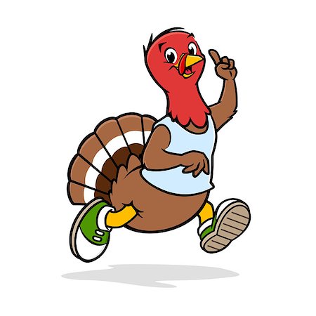 Vector illustration of a funny turkey running Foto de stock - Super Valor sin royalties y Suscripción, Código: 400-09050068