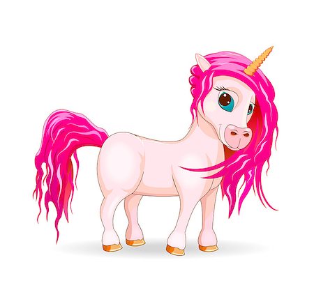 simsearch:400-07614122,k - A unicorn is pink in color on a white background. A horse with a pink mane and tail. Stock Photo - Budget Royalty-Free & Subscription, Code: 400-09050097