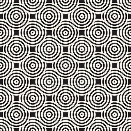 simsearch:400-08807079,k - Vector seamless geometric pattern composed with circles and lines. Modern stylish rounded stripes texture. Repeating abstract decorative background Stock Photo - Budget Royalty-Free & Subscription, Code: 400-09050194