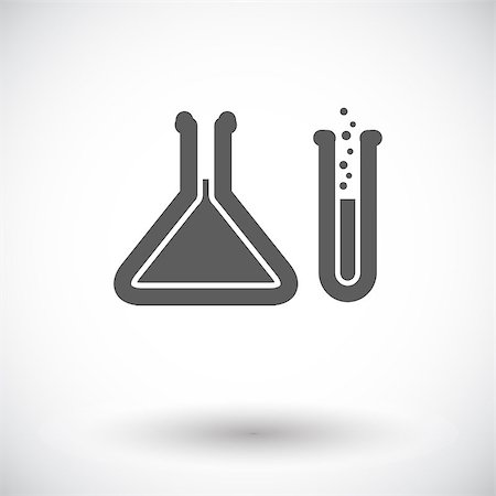 simsearch:670-03734302,k - Chemisty. Single flat icon on white background. Vector illustration. Photographie de stock - Aubaine LD & Abonnement, Code: 400-09050460