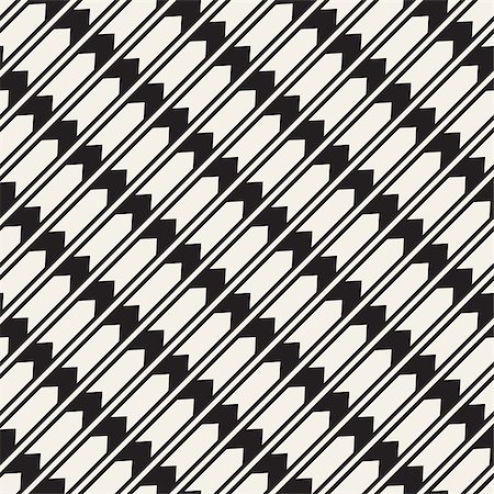 simsearch:400-09050623,k - Vector seamless zigzag line pattern. Abstract stylish geometric background. Repeating monochrome lattice background Fotografie stock - Microstock e Abbonamento, Codice: 400-09050635