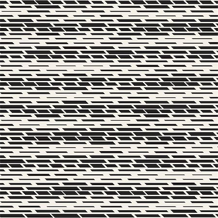 simsearch:400-09050623,k - Black and White Irregular Dashed Lines Pattern. Modern Abstract Vector Seamless Background. Stylish Chaotic Rectangle Stripes Mosaic Fotografie stock - Microstock e Abbonamento, Codice: 400-09050641