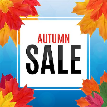 simsearch:400-04906513,k - Shiny Autumn Leaves Sale Banner. Business Discount Card. Vector Illustration EPS10 Photographie de stock - Aubaine LD & Abonnement, Code: 400-09050865