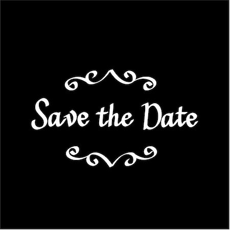 simsearch:400-09120783,k - Save the date vector calligraphy digital drawn imitation design Stock Photo - Budget Royalty-Free & Subscription, Code: 400-09050980