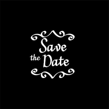 simsearch:400-09120783,k - Save the date vector calligraphy digital drawn imitation design Stock Photo - Budget Royalty-Free & Subscription, Code: 400-09050982
