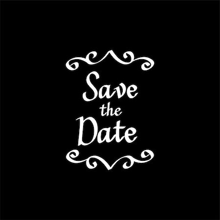simsearch:400-09120783,k - Save the date vector calligraphy digital drawn imitation design Stock Photo - Budget Royalty-Free & Subscription, Code: 400-09050983