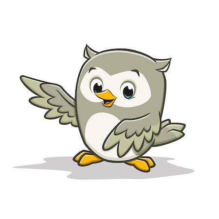 simsearch:400-09049781,k - Vector cartoon illustration of a cute happy baby owl Foto de stock - Super Valor sin royalties y Suscripción, Código: 400-09051057