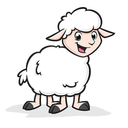 Vector illustration of funny happy sheep for design element Foto de stock - Super Valor sin royalties y Suscripción, Código: 400-09051060
