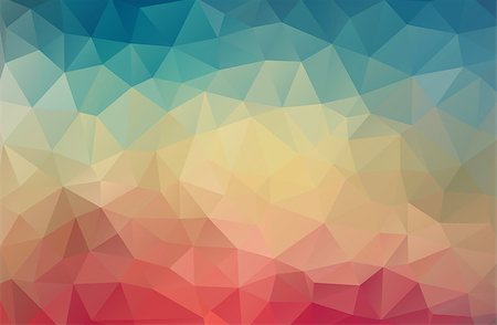 simsearch:400-08345289,k - Vintage color geometric triangle wallpaper. Flat Vector background Stock Photo - Budget Royalty-Free & Subscription, Code: 400-09051177