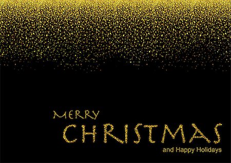 sparklers vector - Gold Glitter Sparkle Merry Christmas Background on Black - Abstract Greeting Card Illustration, Vector Stock Photo - Budget Royalty-Free & Subscription, Code: 400-09051385
