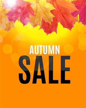 simsearch:400-04906513,k - Shiny Autumn Leaves Sale Banner. Business Discount Card. Vector Illustration EPS10 Photographie de stock - Aubaine LD & Abonnement, Code: 400-09051394