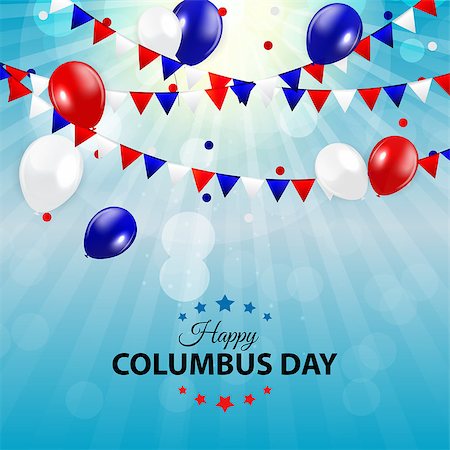 Columbus Day Background. Vector Illustration EPS10 Stock Photo - Budget Royalty-Free & Subscription, Code: 400-09051392