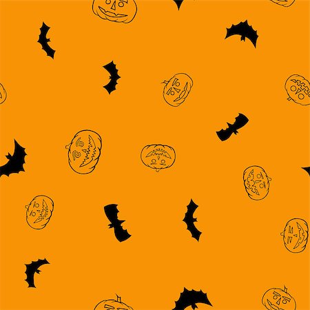 simsearch:400-04647487,k - vector halloween seamless pattern Fotografie stock - Microstock e Abbonamento, Codice: 400-09051477