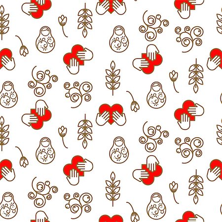 simsearch:400-04786757,k - Russian doll kind matryoshka light seamless vector pattern. Traditional symbol background. Stock Photo - Budget Royalty-Free & Subscription, Code: 400-09051541