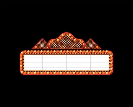 Brightly vintage glowing retro cinema neon sign Stock Photo - Budget Royalty-Free & Subscription, Code: 400-09051702