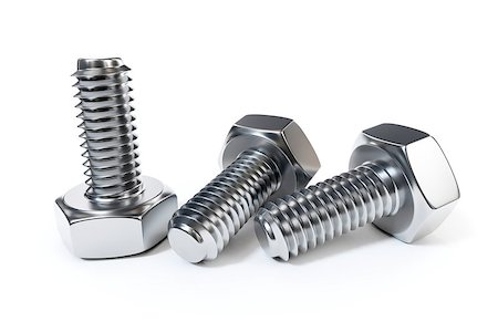 simsearch:400-04849167,k - 3d illustration of three typical hexagon screw Stock Photo - Budget Royalty-Free & Subscription, Code: 400-09051767