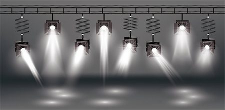 stage floodlight - Spotlight Set with Different Transparent Light Effect. Vector Illustration. Stock Photo - Budget Royalty-Free & Subscription, Code: 400-09051953