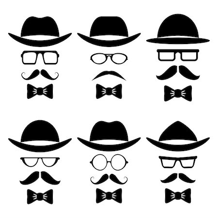 simsearch:400-07570271,k - Illustration Hipster style set on white background. Photographie de stock - Aubaine LD & Abonnement, Code: 400-09052579