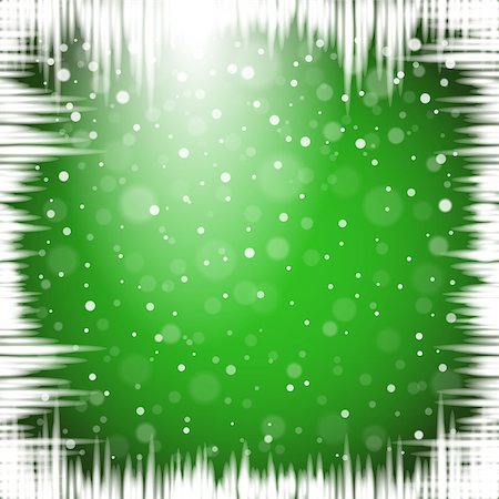 simsearch:400-08407579,k - Christmas snowflakes and icicles on green background. Vector illustration Photographie de stock - Aubaine LD & Abonnement, Code: 400-09052582