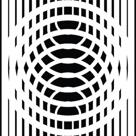 Black and white circular lines. Striped background. Stripes motif with curves for page fills, designing, textile print. Stock Photo - Budget Royalty-Free & Subscription, Code: 400-09052697