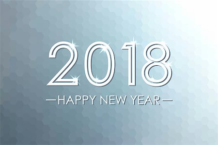 Happy New 2018 Year background. Christmas banner, card. Polygonal poster design Stock Photo - Budget Royalty-Free & Subscription, Code: 400-09052706